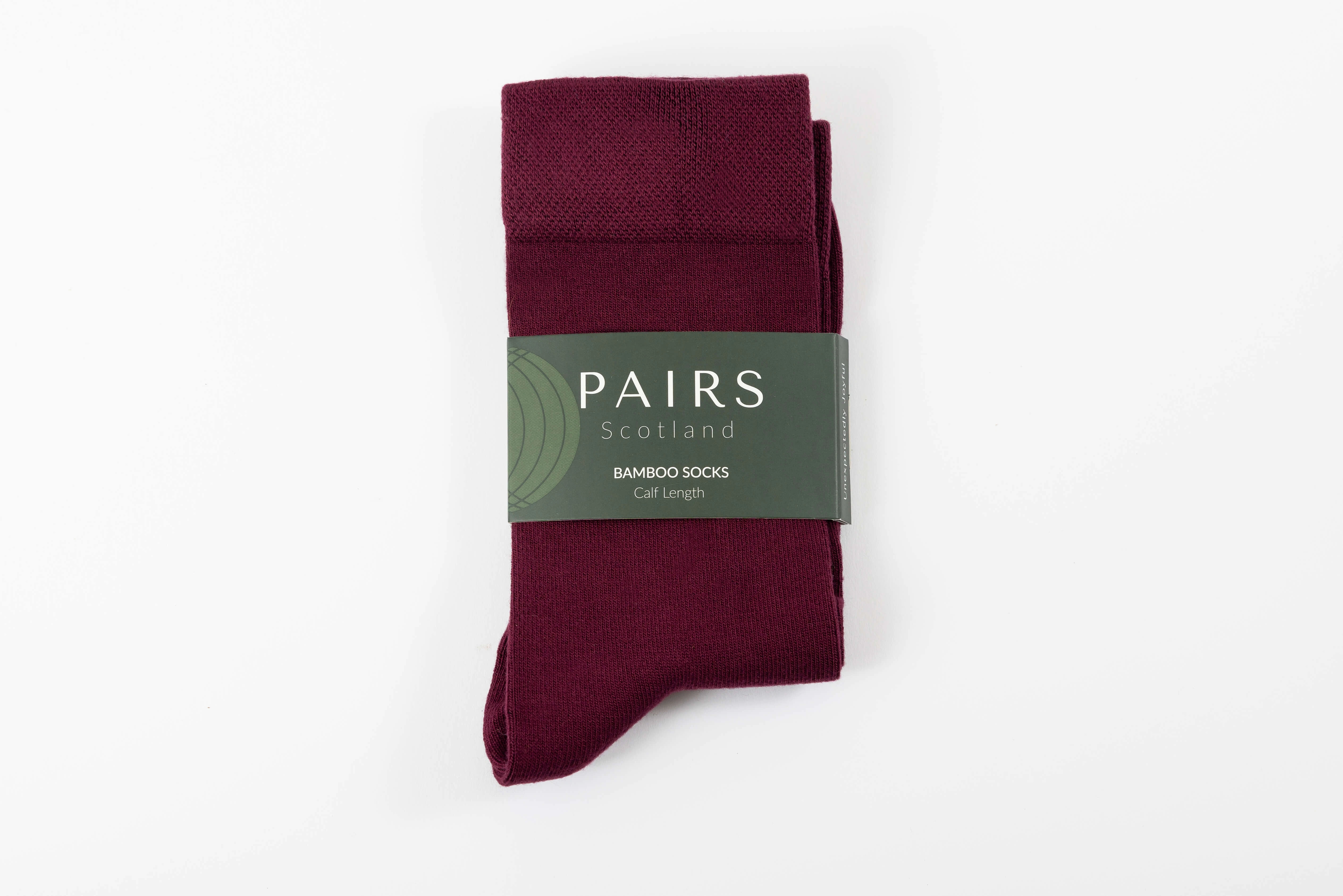 Luxuriously Soft Burgundy Bamboo Calf Socks – Cozy Comfort Everyday.